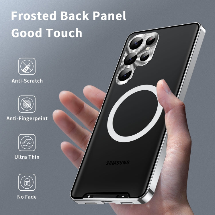 For Samsung Galaxy S23 Ultra 5G MagSafe Magnetic Frosted Metal Phone Case(Silver) - free shipping - PMC TechLife - Order now!