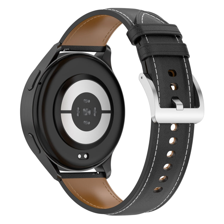For Huawei Watch Buds/Xiaomi Watch S2 22mm Genuine Leather Watch Band(Black) - free shipping - PMC TechLife - Order now!