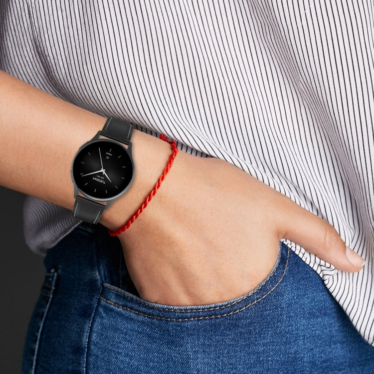 For Huawei Watch Buds/Xiaomi Watch S2 22mm Genuine Leather Watch Band(Red) - Watch Bands by PMC TechLife | Online Shopping South Africa | PMC TechLife | Buy Now Pay Later Mobicred