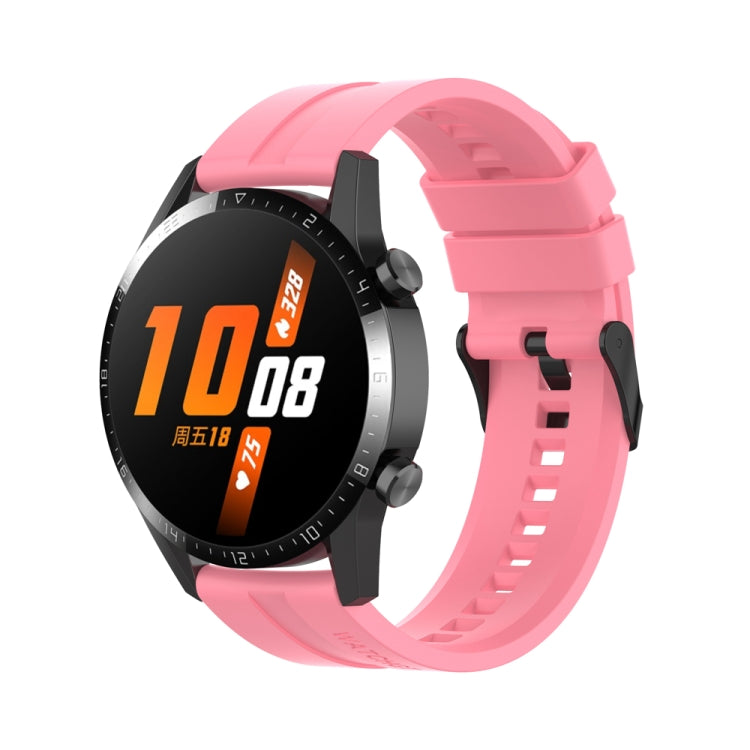 For Huawei Watch Buds 22mm Silicone Black Buckle Watch Band(Pink) - free shipping - PMC TechLife - Order now!