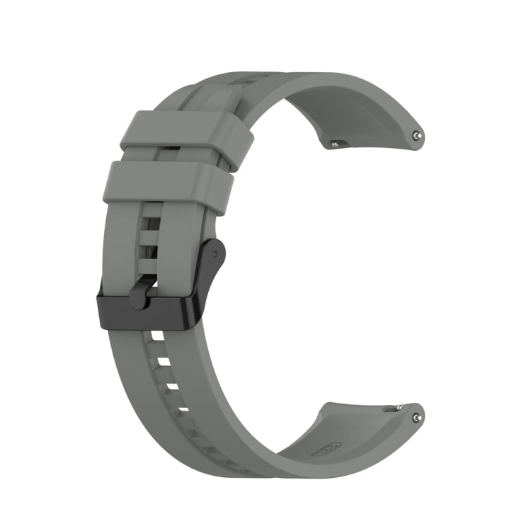 For Huawei Watch 3 Pro New 22mm Silicone Black Buckle Watch Band(Grey) - free shipping - PMC TechLife - Order now!