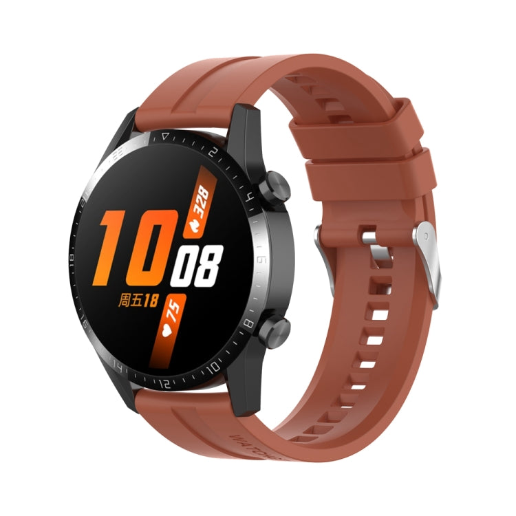 For Huawei Watch Buds / Watch 3 Pro New 22mm Silicone Silver Buckle Watch Band(Cabernet Orange) - free shipping - PMC TechLife - Order now!