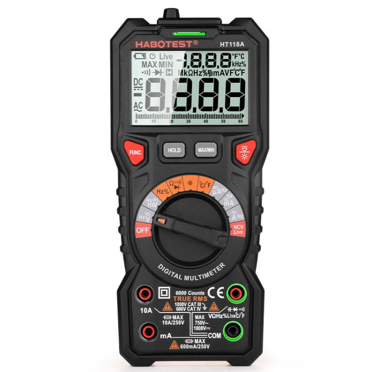 HABOTEST HT118A Handheld Double Backlight High-precision Automatic Digital Multimeter - free shipping - PMC TechLife - Order now!