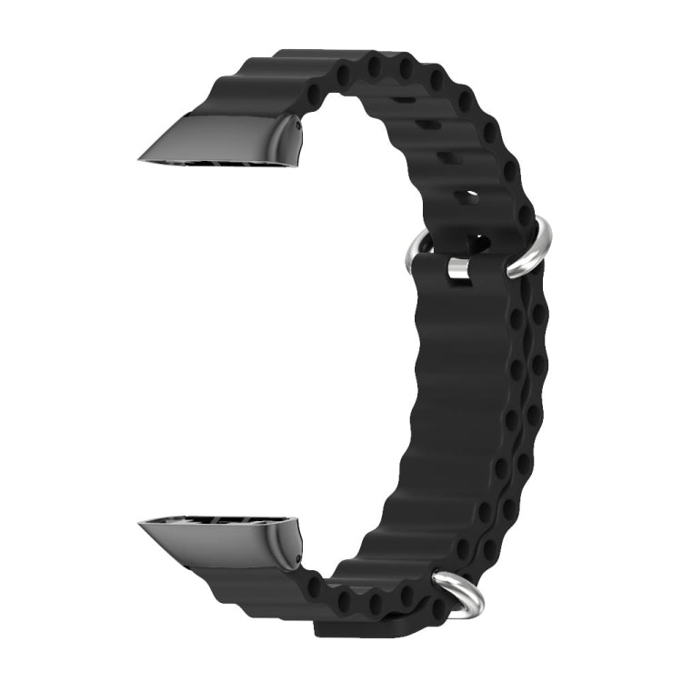 For Huawei Band 6 / Honor Band 6 / 7 MIJOBS CS Marine Silicone Breathable Watch Band(Black) - Watch Bands by MIJOBS | Online Shopping South Africa | PMC TechLife | Buy Now Pay Later Mobicred