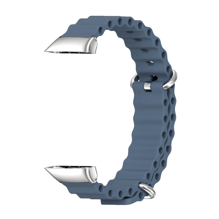 For Huawei Band 6 / Honor Band 6 / 7 MIJOBS CS Marine Silicone Breathable Watch Band(Space Blue Silver) - free shipping - PMC TechLife - Order now!