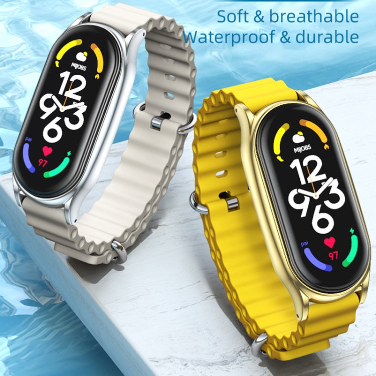 For Xiaomi Mi Band 6 / 5 / 4 / 3 MIJOBS PLUS Marine Silicone Breathable Watch Band(Pink Rose Gold) - free shipping - PMC TechLife - Order now!
