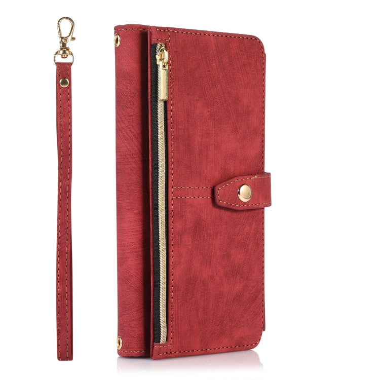 For Samsung Galaxy A13 4G / 5G / A04 / A04s Dream 9-Card Wallet Zipper Bag Leather Phone Case(Red) - free shipping - PMC TechLife - Order now!