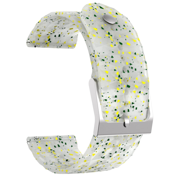 For Suunto 9 Rhombus Texture Silicone Watch Band(Green Yellow White) - free shipping - PMC TechLife - Order now!