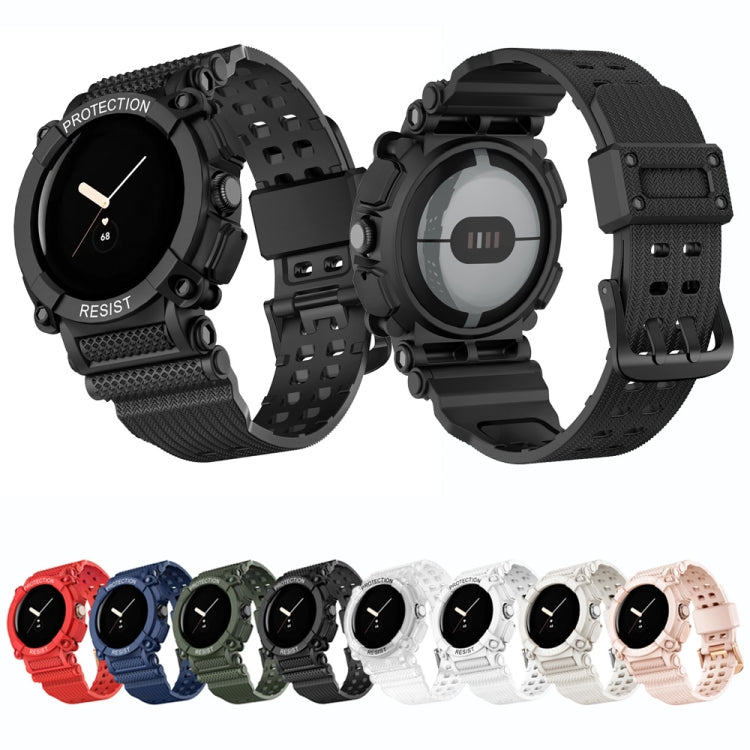 For Google Pixel Watch Three-proof Solid Color Integrated Watch Band(White) - free shipping - PMC TechLife - Order now!