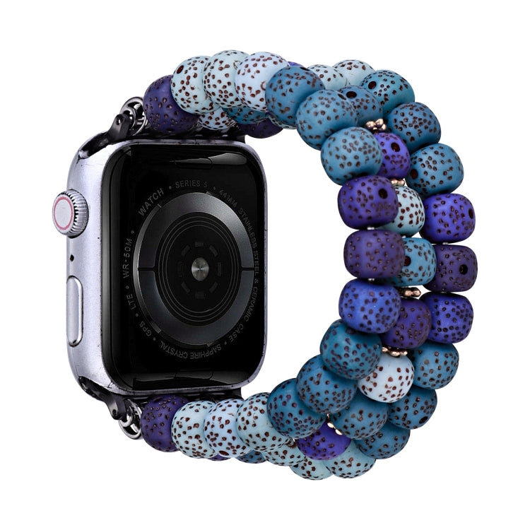 Simple Bodhi Beads Watch Band For Apple Watch Ultra 49mm&Watch Ultra 2 49mm / Series 9&8&7 45mm / SE 3&SE 2&6&SE&5&4 44mm / 3&2&1 42mm(Bodhi Blue) - free shipping - PMC TechLife - Order now!