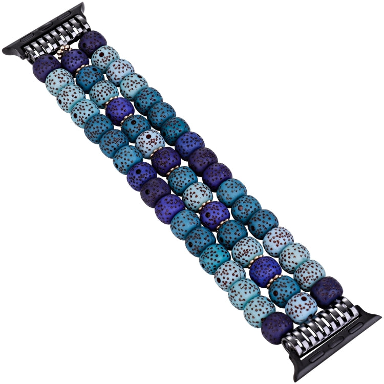 Simple Bodhi Beads Watch Band For Apple Watch Ultra 49mm&Watch Ultra 2 49mm / Series 9&8&7 45mm / SE 3&SE 2&6&SE&5&4 44mm / 3&2&1 42mm(Bodhi Blue) - free shipping - PMC TechLife - Order now!