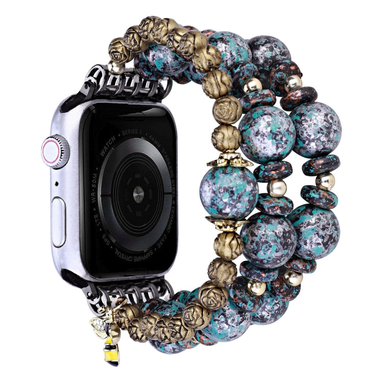 Rose Beads Watch Band For Apple Watch Ultra 49mm&Watch Ultra 2 49mm / Series 9&8&7 45mm / SE 3&SE 2&6&SE&5&4 44mm / 3&2&1 42mm(Rose Beads Bee) - free shipping - PMC TechLife - Order now!