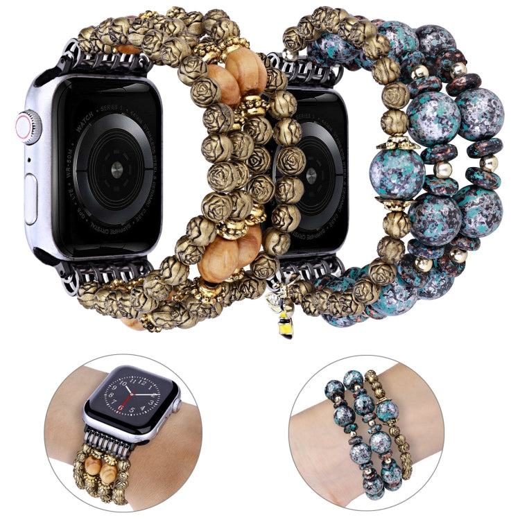 Rose Beads Watch Band For Apple Watch Ultra 49mm&Watch Ultra 2 49mm / Series 9&8&7 45mm / SE 3&SE 2&6&SE&5&4 44mm / 3&2&1 42mm(Rose Beads Bee) - free shipping - PMC TechLife - Order now!