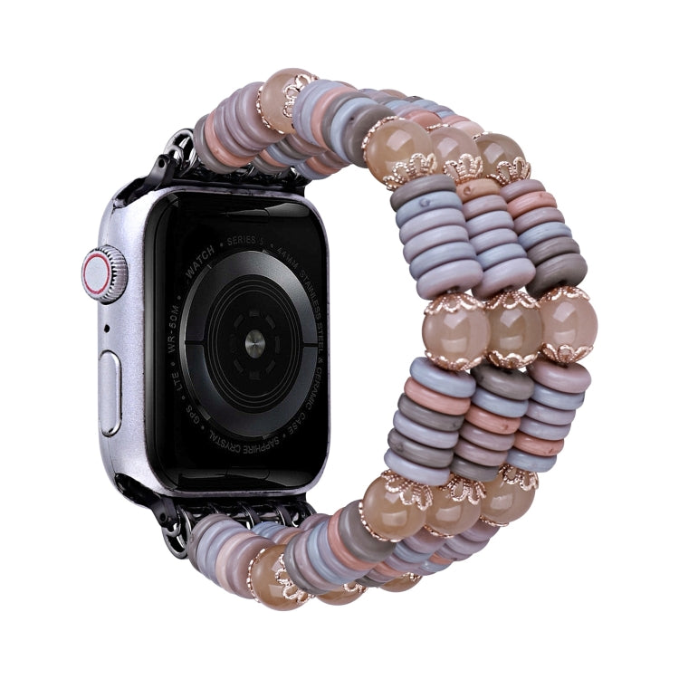 Pieces Beads Watch Band For Apple Watch Ultra 49mm&Watch Ultra 2 49mm / Series 9&8&7 45mm / SE 3&SE 2&6&SE&5&4 44mm / 3&2&1 42mm(Light Coffee) - free shipping - PMC TechLife - Order now!