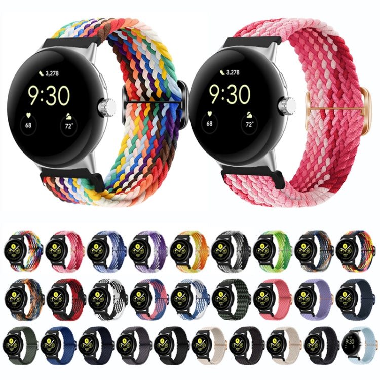 For Google Pixel Watch Buckle Nylon Braided Watch Band(Black White) - free shipping - PMC TechLife - Order now!