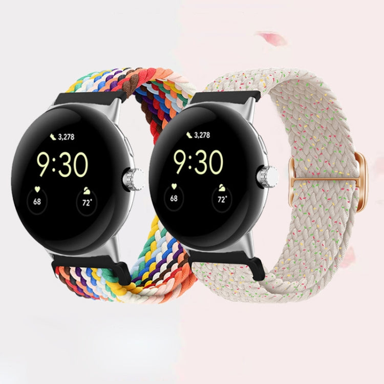 For Google Pixel Watch Buckle Nylon Braided Watch Band(Starlight Black) - free shipping - PMC TechLife - Order now!
