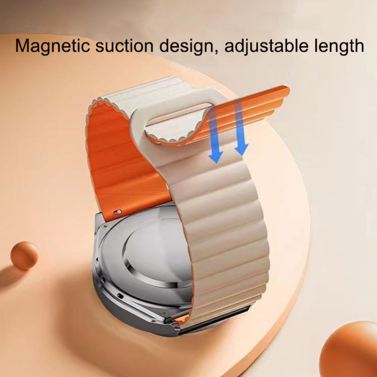 For Google Pixel Watch Reverse Buckle Magnetic Silicone Watch Band(Orange Red) - free shipping - PMC TechLife - Order now!