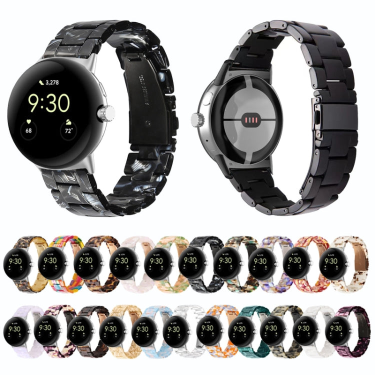 For Google Pixel Watch Three-beads Resin Watch Band(Flash White) - free shipping - PMC TechLife - Order now!