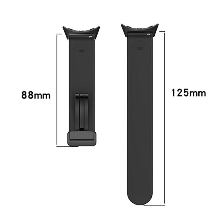 For Google Pixel Watch Solid-color Folding Buckle Silicone Watch Band(Black Black) - free shipping - PMC TechLife - Order now!