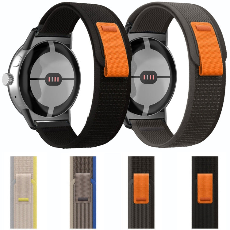 For Google Pixel Watch Loop Black Connector Nylon Watch Band(Blue) - free shipping - PMC TechLife - Order now!