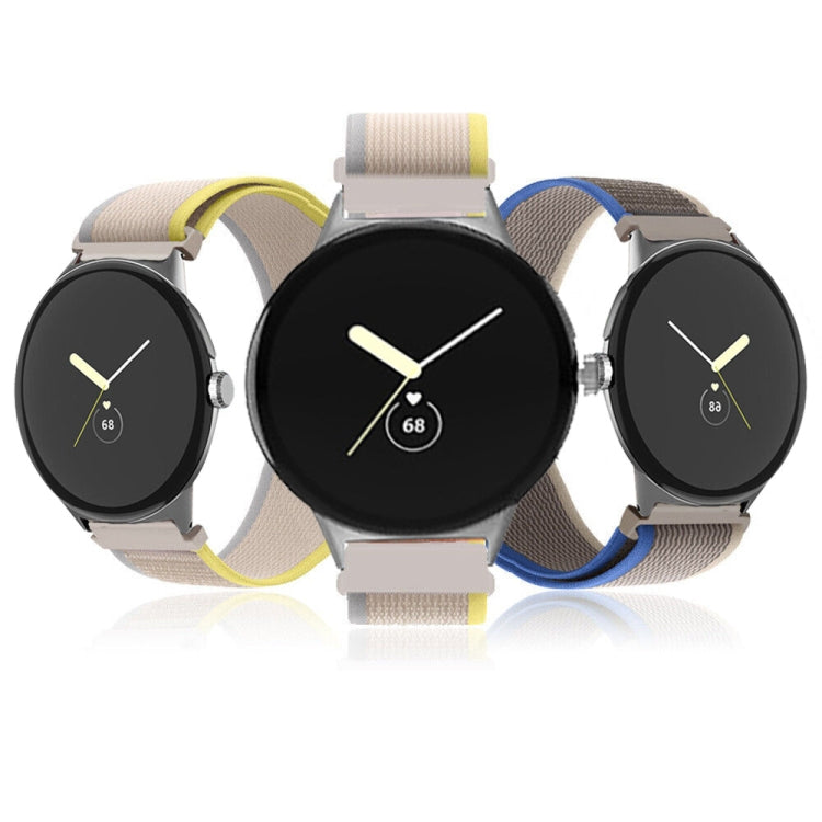 For Google Pixel Watch Loop Black Connector Nylon Watch Band(Blue) - free shipping - PMC TechLife - Order now!