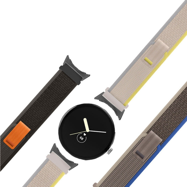 For Google Pixel Watch Loop Black Connector Nylon Watch Band(Blue) - free shipping - PMC TechLife - Order now!