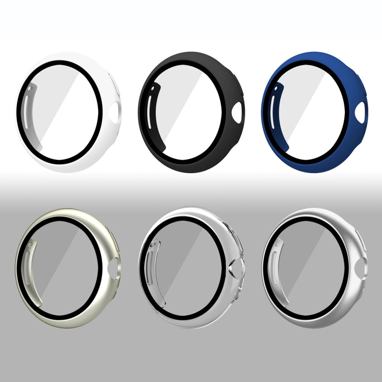 For Google Pixel Watch Frosted PC Frame Tempered Film Integrated Watch Protective Case(Starlight Silver) - free shipping - PMC TechLife - Order now!