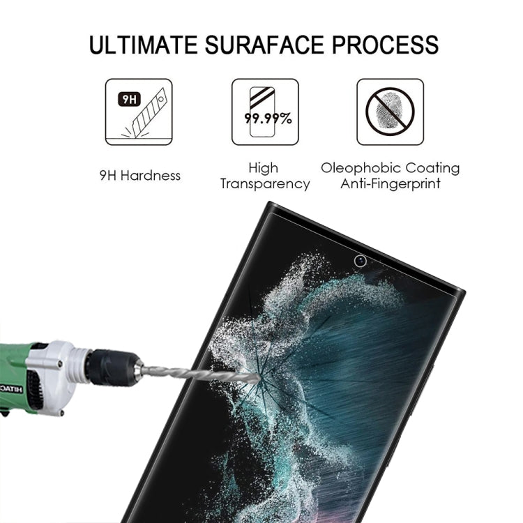 For Samsung Galaxy S22 Ultra 5G 2pcs 3D Curved Edge Full Screen Tempered Glass Film with 2pcs Lens Protector - free shipping - PMC TechLife - Order now!
