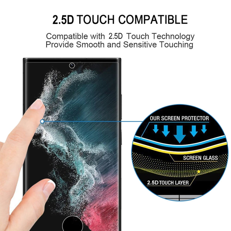 For Samsung Galaxy S22 Ultra 5G 2pcs 3D Curved Edge Full Screen Tempered Glass Film with 2pcs Lens Protector - free shipping - PMC TechLife - Order now!