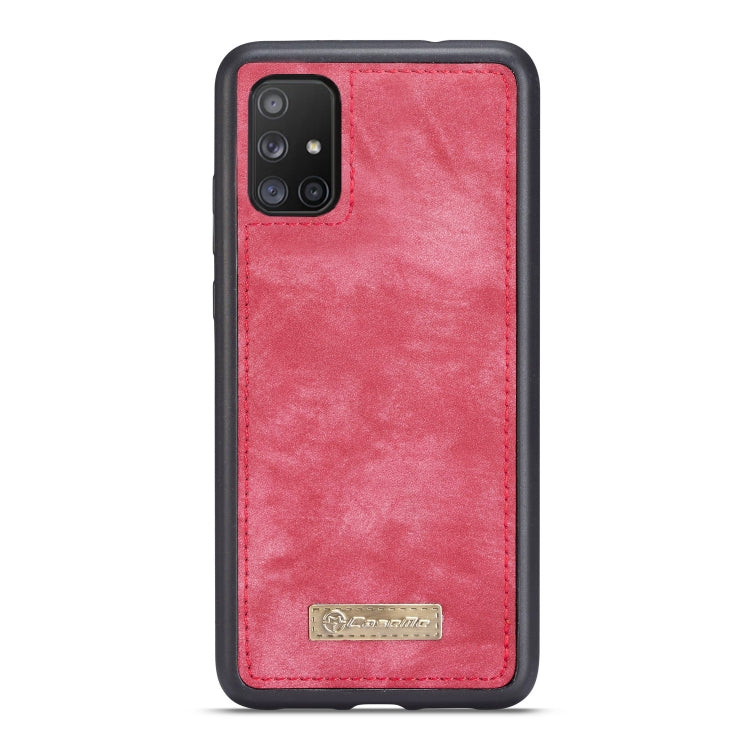 For Galaxy A71 CaseMe Detachable Multifunctional Horizontal Flip Leather Case, with Card Slot & Holder & Zipper Wallet & Photo Frame(Red) - Galaxy Phone Cases by CaseMe | Online Shopping South Africa | PMC TechLife | Buy Now Pay Later Mobicred