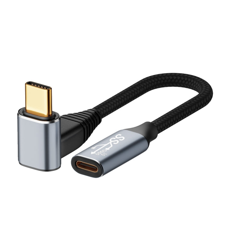 For Steam Deck Gen 100W USB-C/Type-C Male to USB-C/Type-C Female Stereo Curved Extension Cable, Length:0.5m - Accessories by PMC Jewellery | Online Shopping South Africa | PMC Jewellery