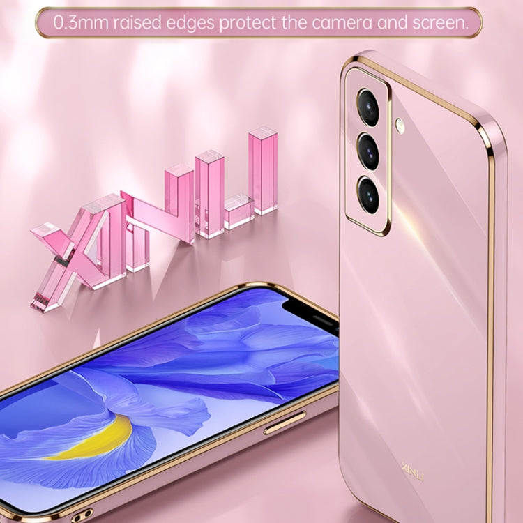 For Samsung Galaxy S21 5G XINLI Straight Edge 6D Electroplate TPU Phone Case(White) - free shipping - PMC TechLife - Order now!