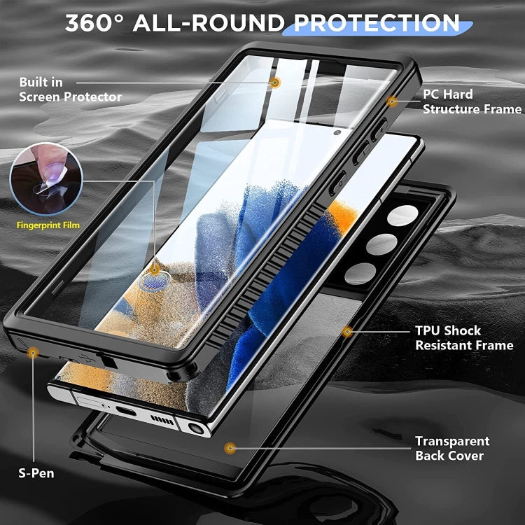 For Samsung Galaxy S23 Ultra 5G RedPepper 360 Full Body Life Waterproof Phone Case(Black) - free shipping - PMC TechLife - Order now!