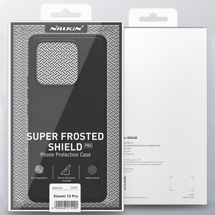 For Xiaomi 13 Pro NILLKIN Frosted Shield Pro PC + TPU Phone Case(Black) - 13 Pro Cases by NILLKIN | Online Shopping South Africa | PMC Jewellery