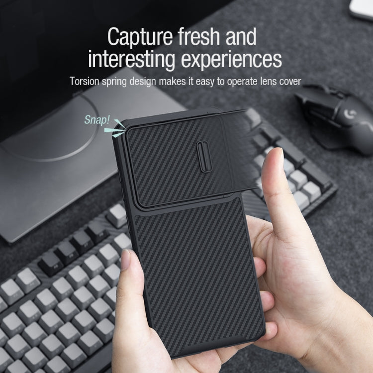 For Samsung Galaxy S23 5G NILLKIN Synthetic Fiber Camshield Phone Case(Black) - free shipping - PMC TechLife - Order now!