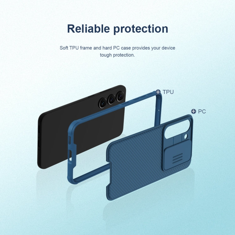 For Samsung Galaxy S23+ 5G NILLKIN Black Mirror Pro Series Camshield Phone Case(Blue) - free shipping - PMC TechLife - Order now!