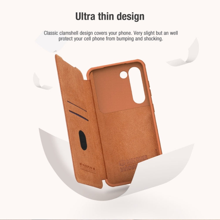 For Samsung Galaxy S23+ 5G NILLKIN QIN Series Pro Sliding Camera Cover Design Leather Phone Case(Red) - free shipping - PMC TechLife - Order now!