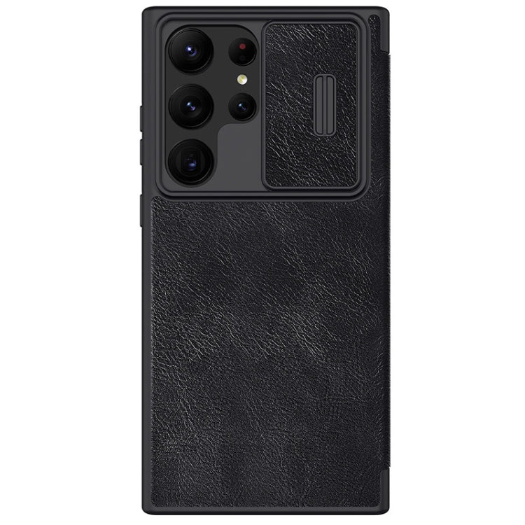 For Samsung Galaxy S23 Ultra 5G NILLKIN QIN Series Pro Sliding Camera Cover Design Leather Phone Case(Black) - Galaxy S23 Ultra 5G Cases by NILLKIN | Online Shopping South Africa | PMC TechLife