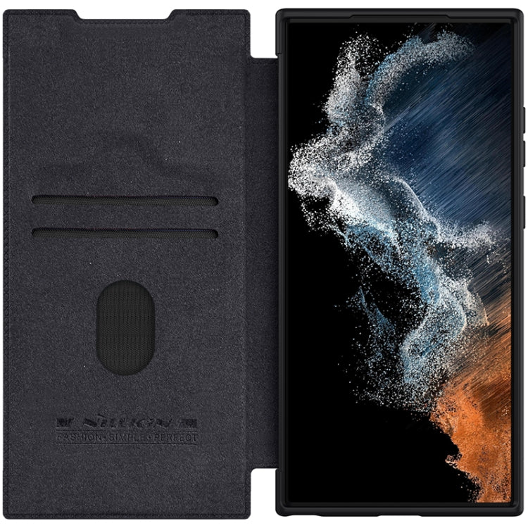For Samsung Galaxy S23 Ultra 5G NILLKIN QIN Series Pro Sliding Camera Cover Design Leather Phone Case(Black) - Galaxy S23 Ultra 5G Cases by NILLKIN | Online Shopping South Africa | PMC TechLife