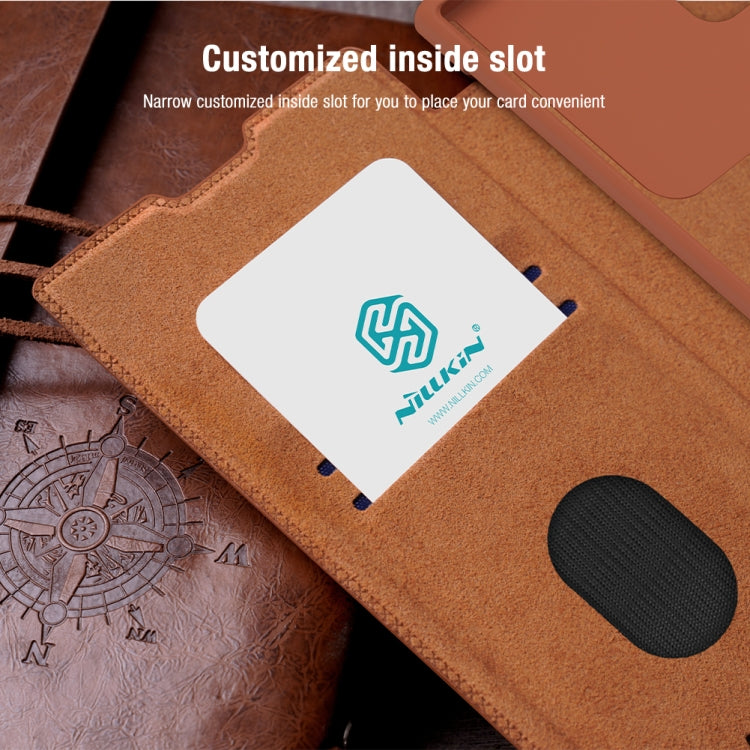 For Samsung Galaxy S23 Ultra 5G NILLKIN QIN Series Pro Sliding Camera Cover Design Leather Phone Case(Black) - Galaxy S23 Ultra 5G Cases by NILLKIN | Online Shopping South Africa | PMC TechLife