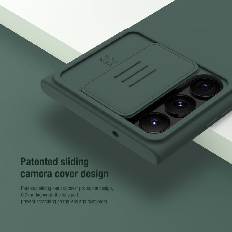 For Samsung Galaxy S23 Ultra 5G NILLKIN CamShield Liquid Silicone + PC Phone Case(Green) - Galaxy S23 Ultra 5G Cases by NILLKIN | Online Shopping South Africa | PMC TechLife | Buy Now Pay Later Mobicred