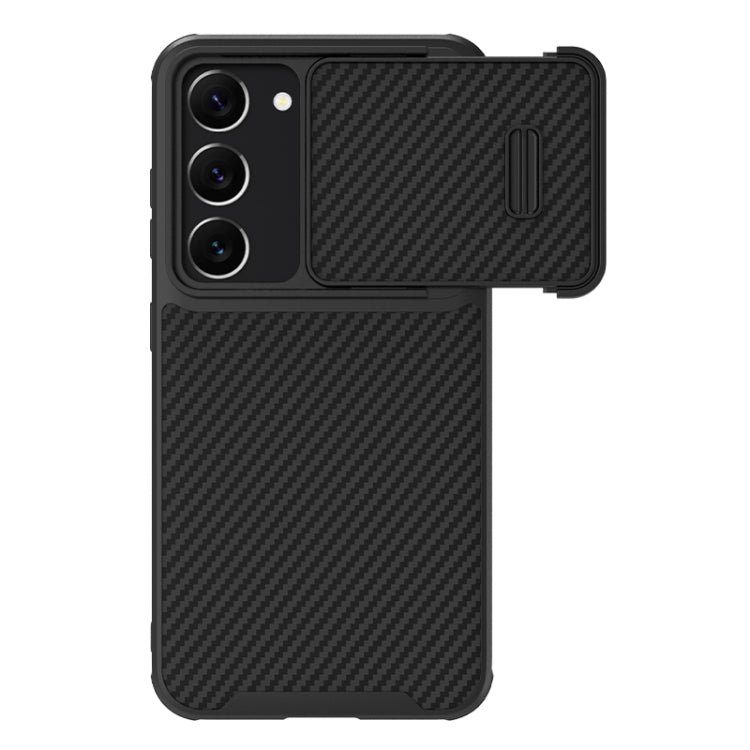 For Samsung Galaxy S23+ 5G NILLKIN Synthetic Fiber Camshield Phone Case(Black) - free shipping - PMC TechLife - Order now!