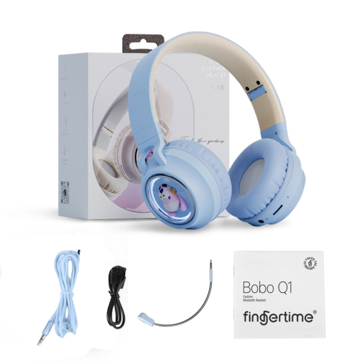 Q1 Headphones Monster Kids Over-Ear Bluetooth Earphones(Apricot) - Headset & Headphone by PMC Jewellery | Online Shopping South Africa | PMC Jewellery