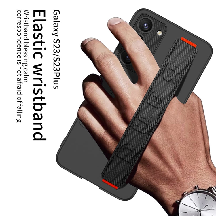 For Samsung Galaxy S23+ 5G GKK Ultra-thin Wristband Shockproof Phone Case with Holder(Silver) - free shipping - PMC TechLife - Order now!