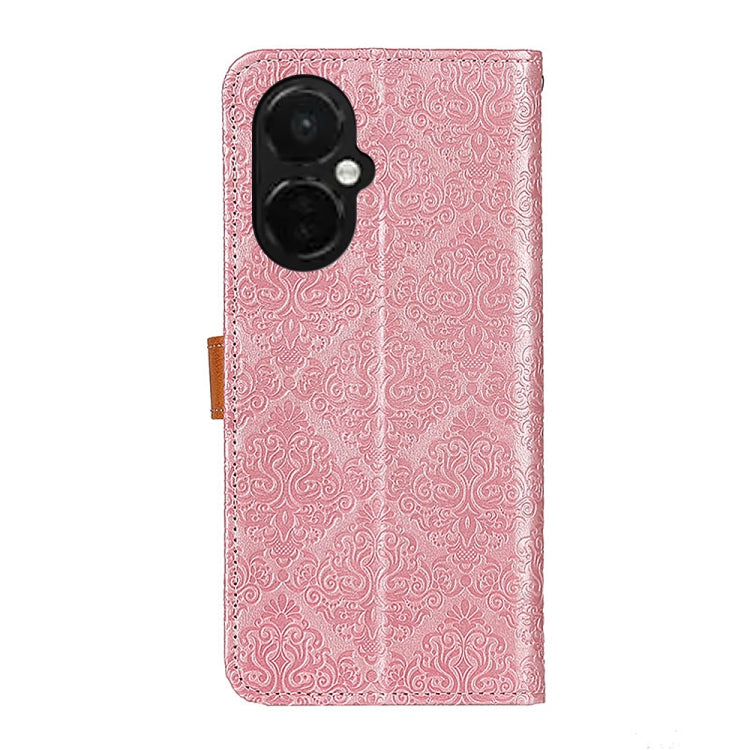 For OnePlus Nord CE 3 Lite European Floral Embossed Flip Leather Phone Case(Pink) - free shipping - PMC TechLife - Order now!