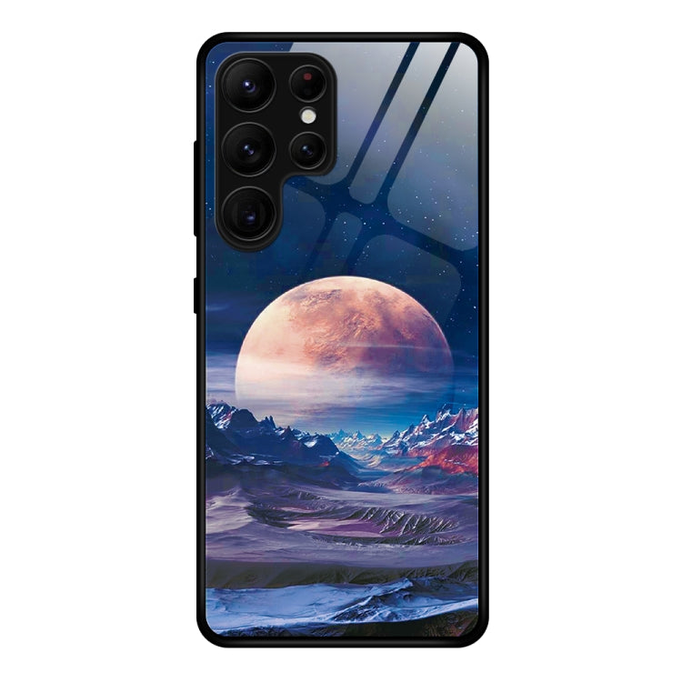 For Samsung Galaxy S23 Ultra 5G Colorful Painted Glass Phone Case(Moon Hill) - free shipping - PMC TechLife - Order now!