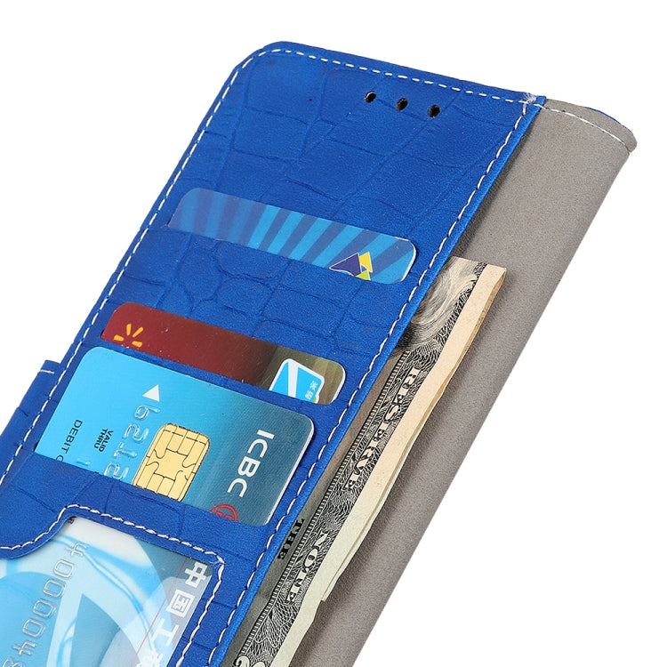 For OnePlus Nord CE 3 Lite Magnetic Crocodile Texture Leather Phone Case(Blue) - OnePlus Cases by PMC Jewellery | Online Shopping South Africa | PMC Jewellery