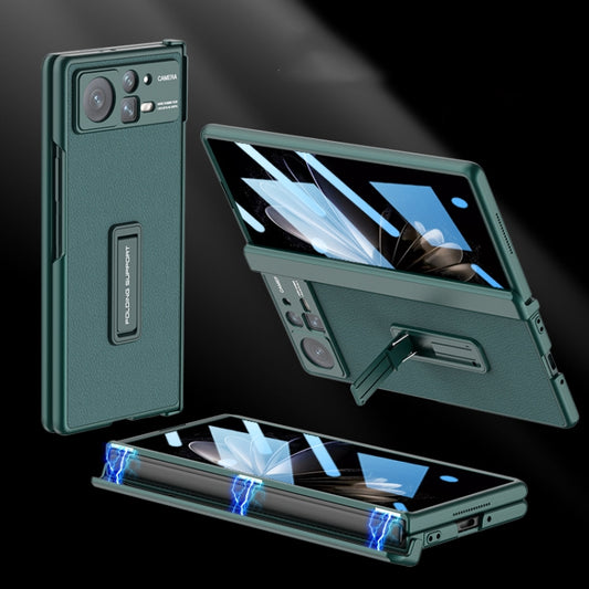 For Xiaomi Mix Fold 2 GKK Magnetic Hinge Flip Leather Phone Case with Holder(Green) - Xiaomi Cases by GKK | Online Shopping South Africa | PMC Jewellery