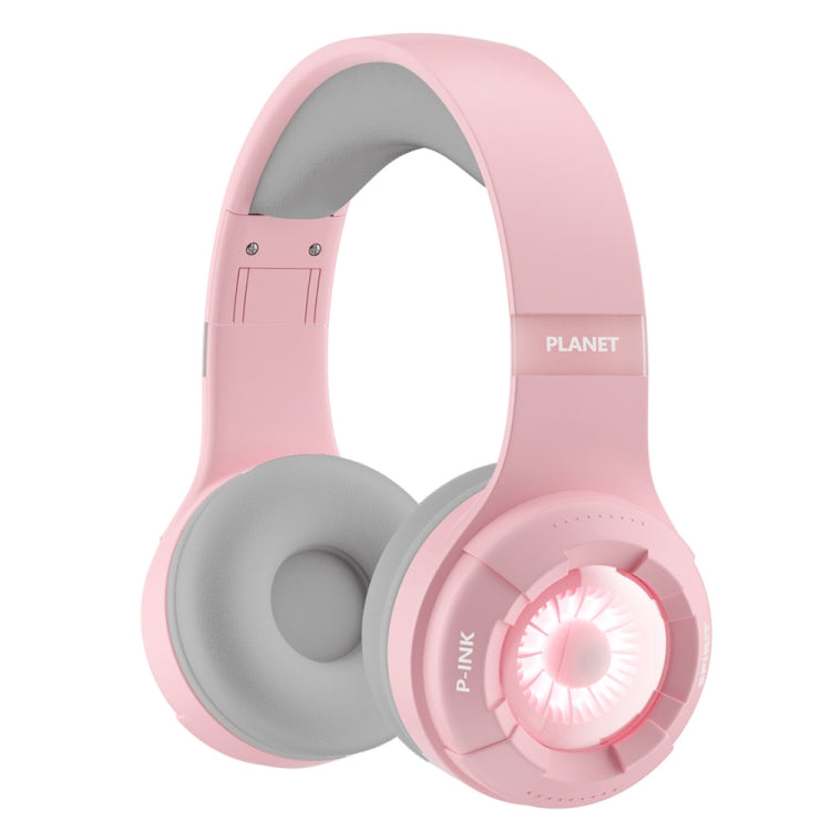 KE25 RGB Light Wireless Stereo Music Bluetooth Headset(Pink) - Headset & Headphone by PMC Jewellery | Online Shopping South Africa | PMC Jewellery