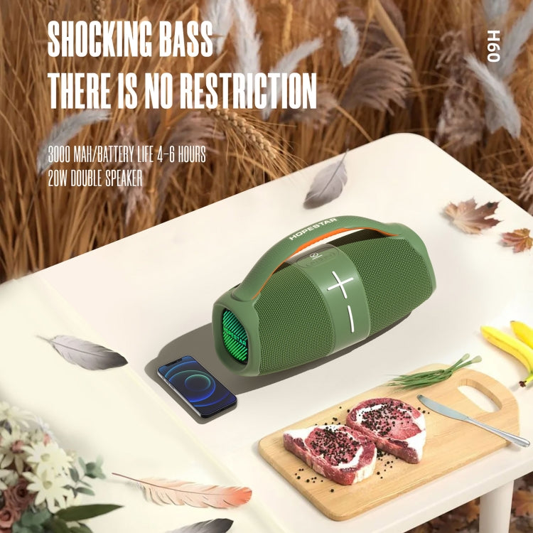 HOPESTAR H60 20W Outdoor Portable Waterproof Wireless Bluetooth Speaker(Grey) - free shipping - PMC TechLife - Order now!